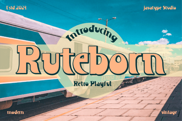 Ruteborn: A Retro Display Font for Modern Design